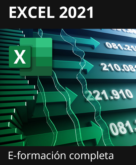 E-formación Excel 2021 - Todas las funcionalidades de Excel a su alcance - + el libro digital online Excel 2021 GRATIS - Acceso ilimitado durante 1 año