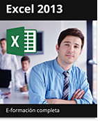 E-formación Excel 2013 - Todas las funcionalidades de Excel a su alcance - + el libro digital online Excel 2013 GRATIS - Acceso ilimitado durante 1 año