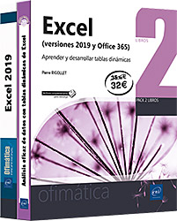 Excel (versiones 2019 y Office 365) - Pack de 2 libros: Aprender y desarrollar tablas dinámicas