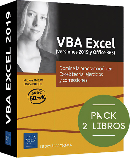 VBA Excel (versiones 2019 y Office 365) - Pack de 2 libros: Domine la programación en Excel: teoría, ejercicios y correcciones